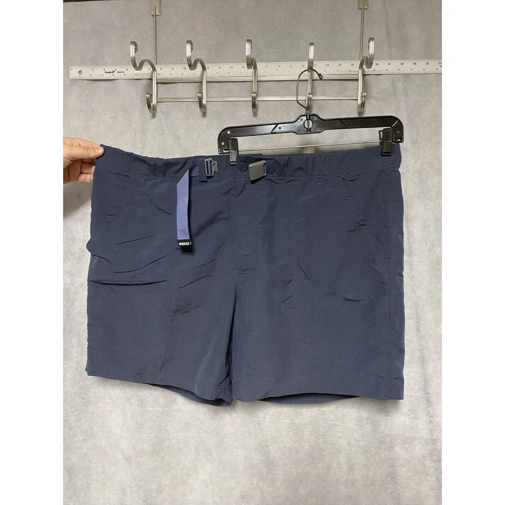 REI Co-Op Short Men XXL Blue Belted Outdoors Hiking Ripstop Performance Nylon 46
